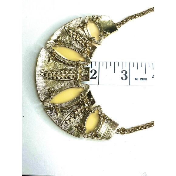 Vintage Necklace Rhinestone Bib Choker  U23 - Picture 7 of 7